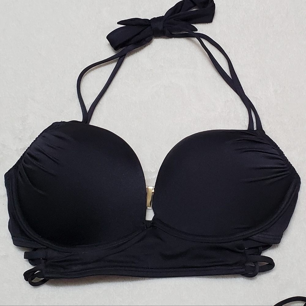 Victoria's Secret Longline Bombshell Miraculous Push-Up The Teeny Bikini Set 32D - Picture 3 of 16